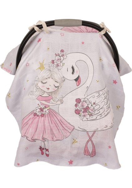 Pano Baskılı Müslin Ana Kucağı Örtüsü