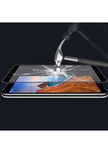 Xiaomi Redmi 7A Tam Kaplayan Temperli Cam Ekran Koruyucu Siyah