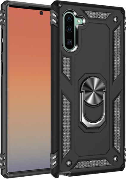 Samsung Galaxy Note 10 Kılıf Military Ring Holder Siyah fiyatları