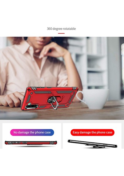 Samsung Galaxy Note 10 Kılıf Military Ring Holder Siyah indirimleri