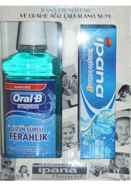 Diş Macunu 100ml +Oralb Ağız Çalkalama Suyu 500 ml Gargara