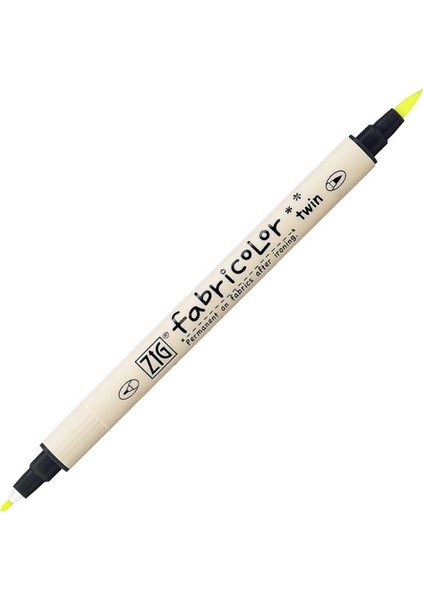 Fabricolor Twin Çift Uçlu Tekstil Kumaş Boyama Kalemi Fluorescent Yellow