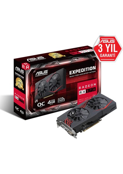 Amd Radeon RX570 OC 4GB 256Bit GDDR5 (DX12) PCI-E 3.0 Ekran Kartı