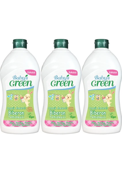 Baby's Green Organik Aloe veralı Bebek Biberon Temizleyici - Kokusuz3’lü Set