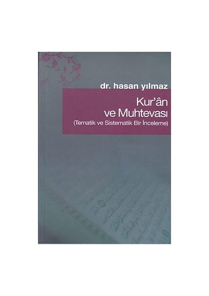 Kur'An Ve Muhtevası-Hasan Yılmaz