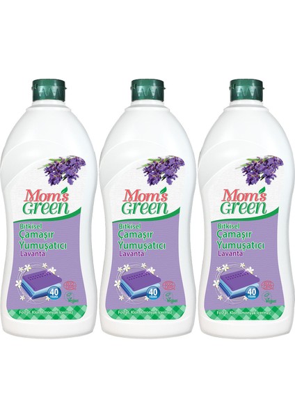 Mom's Green Bitkisel Çamaşır Yumuşatıcı - Lavanta3’lü Set