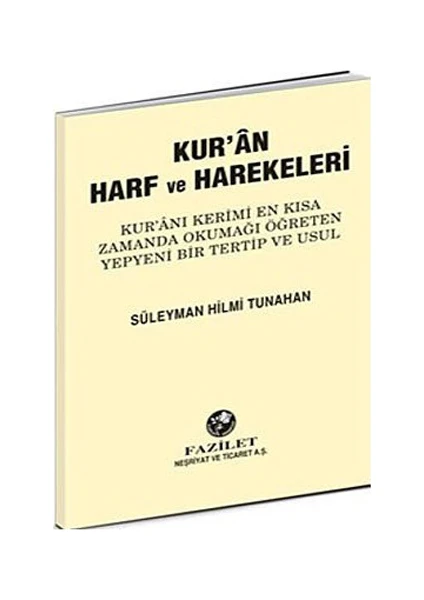 Kur'an Harf Ve Harekeleri (Büyük) - Süleyman Hilmi Tunahan