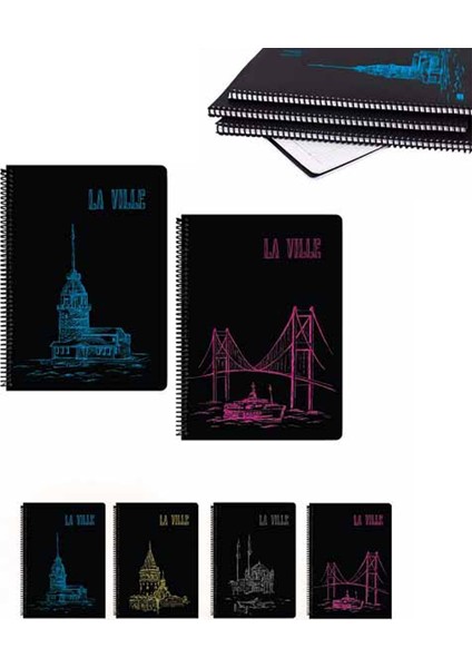 K.Color A4 80 Yp.Çizgili PP Kp.Spr.Laville Defter