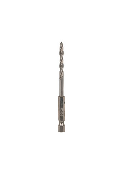 - Spiral Ahşap Matkap Ucu, 1/4" Altıgen Şaft - 4 X 43 X 88 Mm