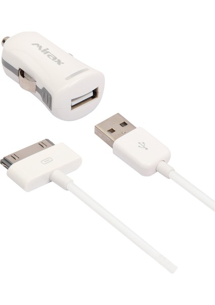 iPhone Uyumlu 4/4S/iPad/iPod Araç Şarj Kiti (Apple Lisanslı) - mirax SCT-4210