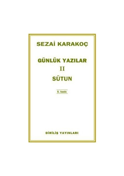 Günlük Yazılar 2 - Sütun