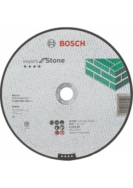 - Expert Serisi Taş İçin Düz Kesme Diski (Taş) - C 24 R Bf, 230 Mm, 3,0 Mm