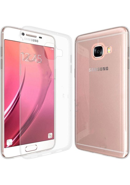 Samsung Galaxy C5 Kılıf Ultra İnce Silikon Şeffaf