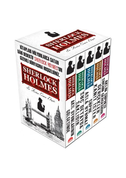 Sherlock Holmes: Aklın Şüphesi Suçun Gerçeğidir - Sherlock Holmes: Gerçekler Kanıt İster - Sherlock Holmes: Şüphe Asla Uyumaz - Sherlock Holmes: Suç Detayda Saklıdır - 5 Kitap - Sir Arthur Conan Doyle