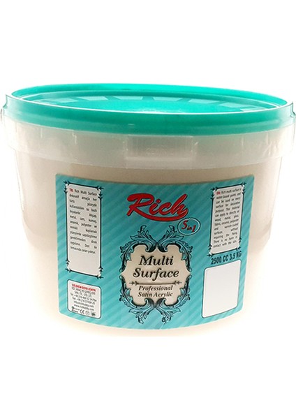 Multi Surface Akrilik Boya 2500Ml. N:2240 İs Siyah