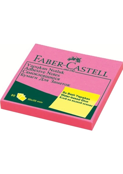 Yapışkan Notluk 50x50mm Fosforlu Pembe