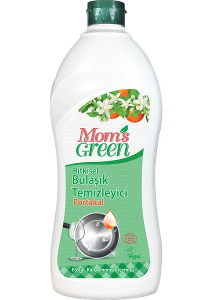 Mom's Green Bitkisel Elde Bulaşık Yıkama Deterjanı 750 ml - Portakallı