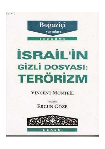 İsrail'İn Gizli Dosyası: Terörizm-Vincent Monteil