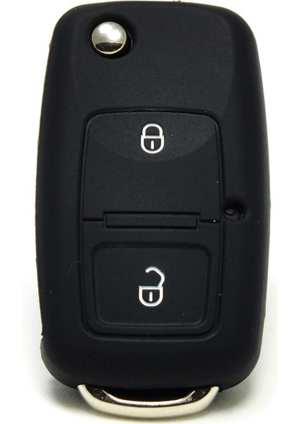 Volkswagen Bora Kumanda Kabı Koruyucu Kılıf 2 Tuş Siyah