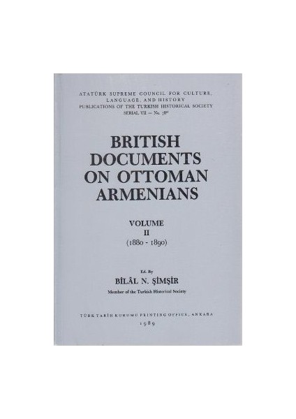 British Documents On Ottoman Armenians Volume 2 1880 - 1890