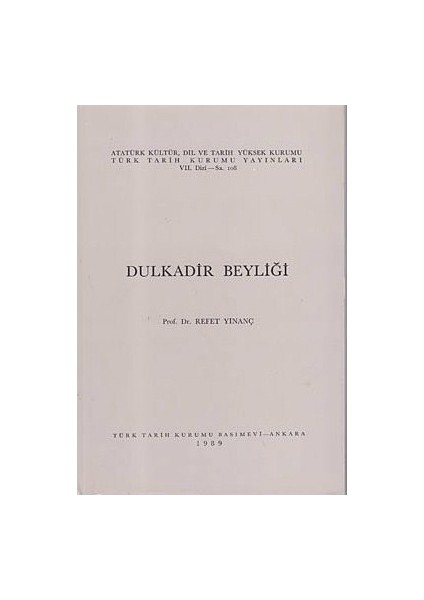 Dulkadir Beyliği-Refet Yinanç