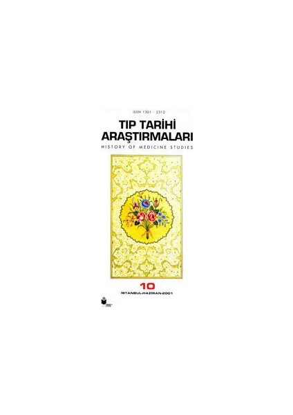 Tıp Tarihi Araştırmaları - 10 / 2001 History Of Medicine Studies-10