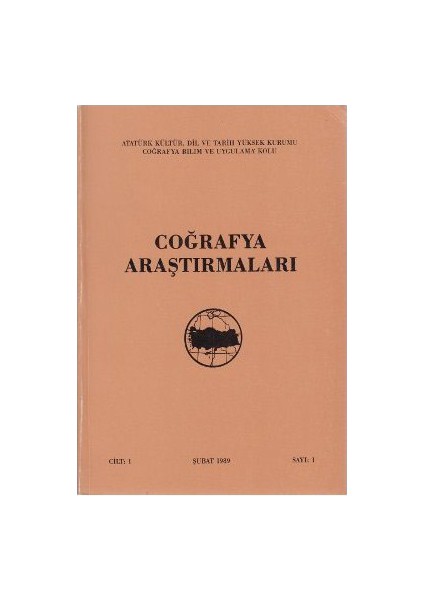 Coğrafya Araştırmaları Sayı: 1