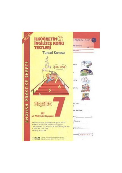 Sbs 2008 İlköğretim 7 İngilizce Konu Testleri-Tuncel Karasu