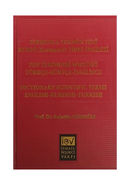 Ferhenga Termen Feni Fen Terimleri Sözlüğü-Bahattin Gümgüm