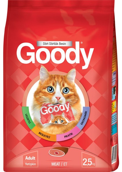 Etli Yetişkin Kedi Maması 2,5 kg