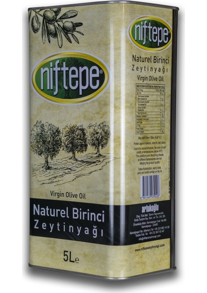 Naturel Birinci Soğuk Sıkım Zeytinyağlarıı 5 lt