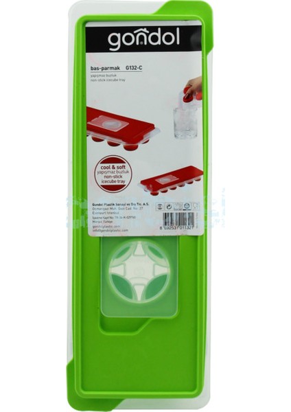 Gondol Kapaklı Silikon Buz Kalıbı Yeşil