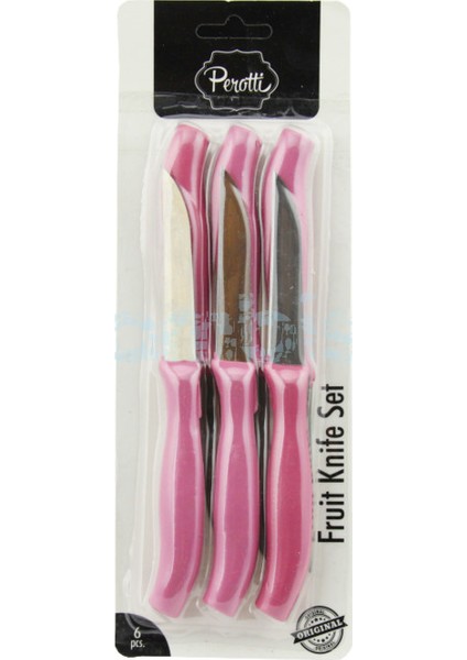 6'lı Meyve Bıçağı - Pembe