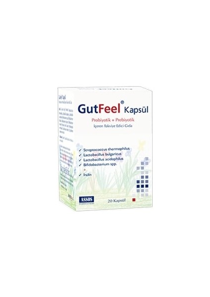 Gutfeel Probiotik Prebiotik 20 Kapsül
