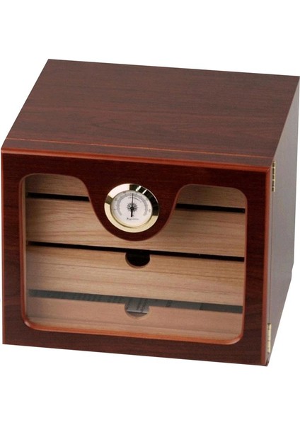 Cedar 4 Raflı Humidor Puro Kutusu Kahve 60'S