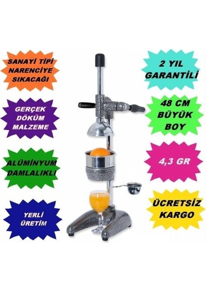 MP04 Gümüş Lüx Sanayi Tipi Meyve Presi Narenciye Sıkacağı