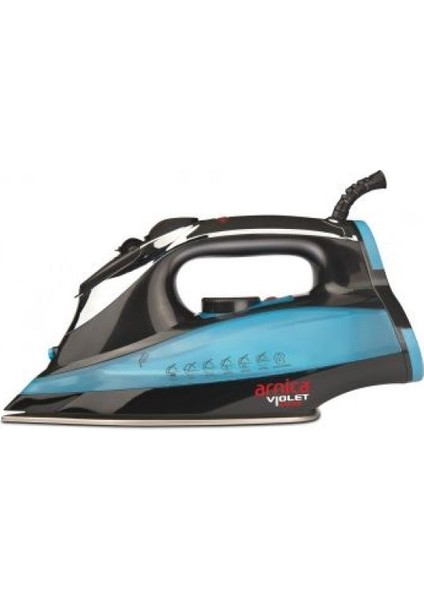 Violet 2600 Watt Şok Buharlı Çelik Ütü-Mavi