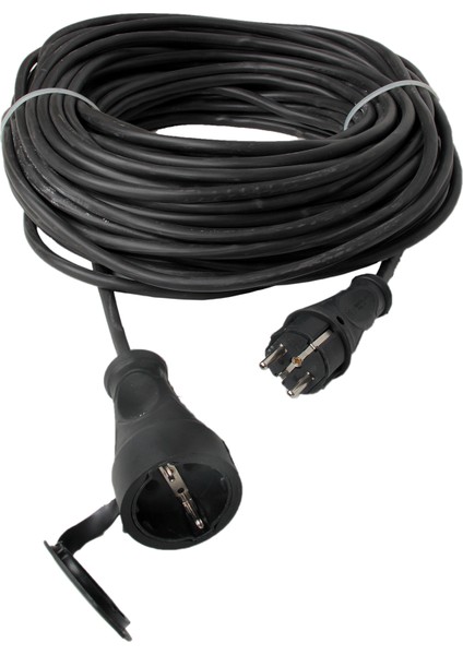 3x1,5 mm Uzatma Kablolu 3'lü Kauçuk Grup Prizler 5 m