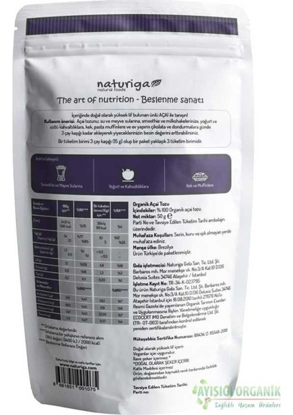 Açai Tozu (Freeze Dried)