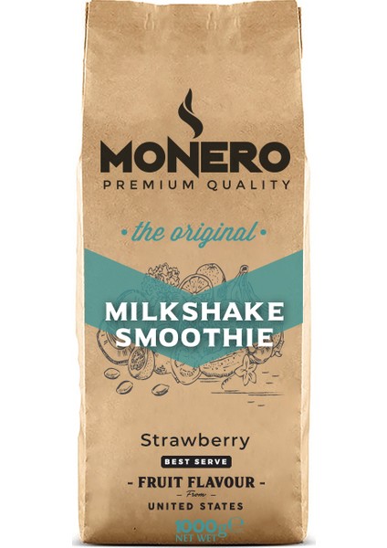 Çilekli Milkshake Smoothie 1000 gr