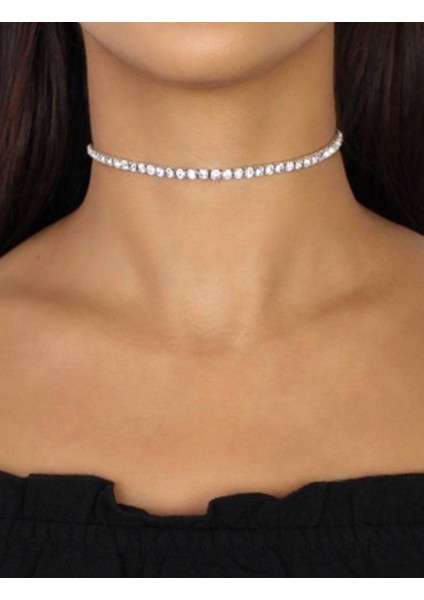 Rhinestone Choker Kolye Altın fiyatları
