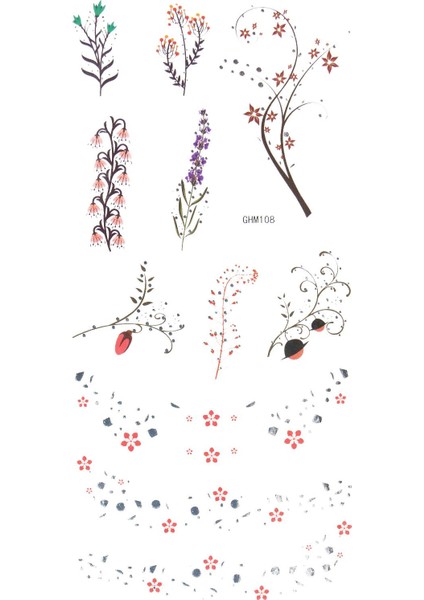 Mini Floral Yüz Dövmesi