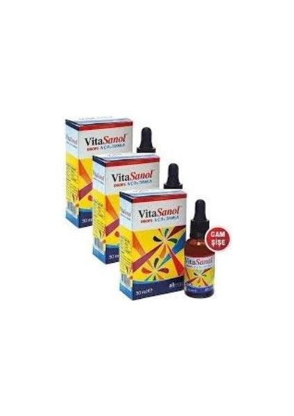 Vitasanol Drops ACD3 Damla 30 ml 3 Adet Allergo