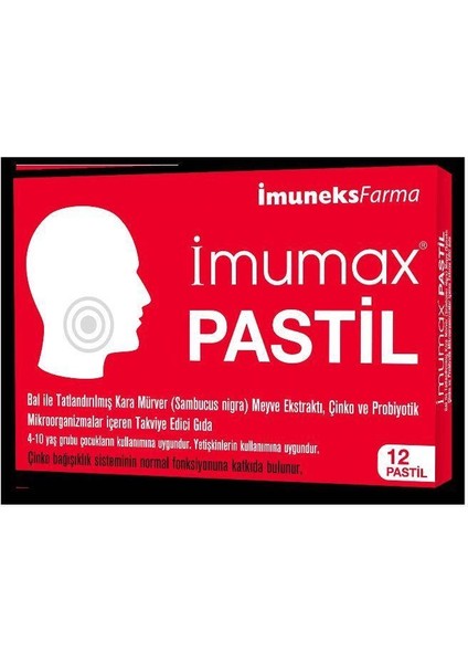 İmuneks İmumax Pastil 12 Pastil