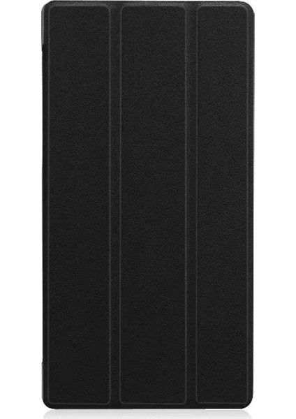 Lenovo Tab4 7 Essential TB-7304F Tablet Delüx Leather Serisi Standlı Kılıf - Siyah