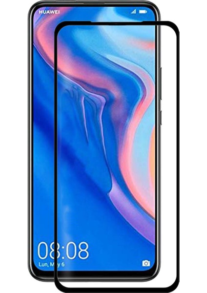 Huawei Y9 Prime 2019 Tam Kaplayan Çerçeveli Tempered Ekran Koruyucu - Siyah