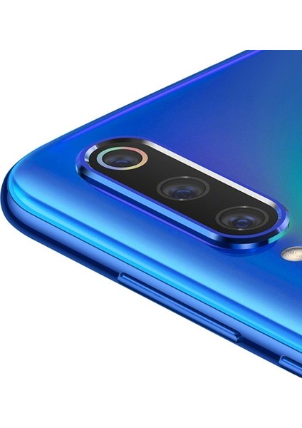 Xiaomi Mi CC9/CC9E/ Mi A3 Kamera Koruma Metal Lens+ Cam Set AL-31010 Mavi