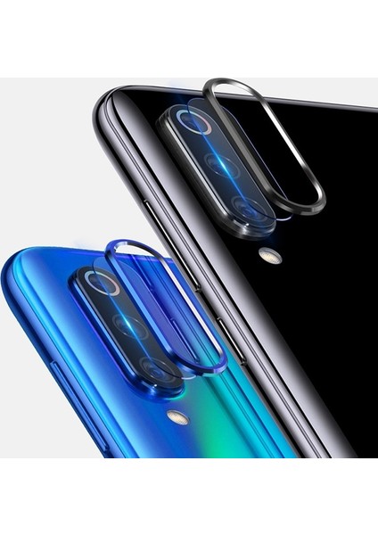Xiaomi Mi CC9/CC9E/ Mi A3 Kamera Koruma Metal Lens+ Cam Set AL-31010 Mavi fırsatları