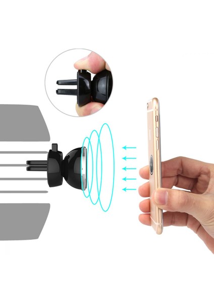 Mıknatıslı (Izgara) Gri Araç İçi Telefon Tutucu fırsatları