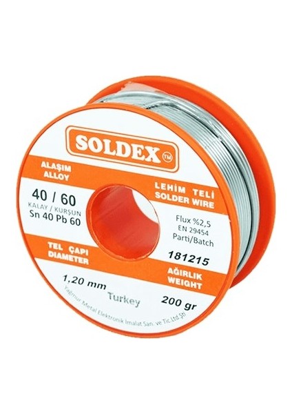 200g 1,20mm Lehim Teli %60 Kalay %40 Kurşun